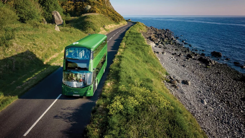 WrightBus Hydroliner Hydrogen Double Decker Bus H2 Powered July 2024 Driving Hydrogen