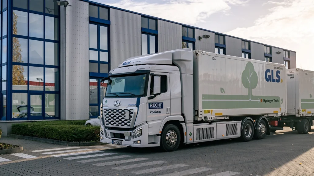 GLS Hyundai Xcient Hydrogen Fuel Cell Truck Trials August 2024 - Driving Hydrogen