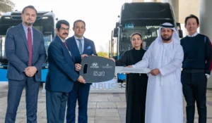 Hyundai UAE, through its distributor Juma Al Majid Co. LLC, has delivered two hydrogen-powered buses as part of the city’s Green Bus Programme