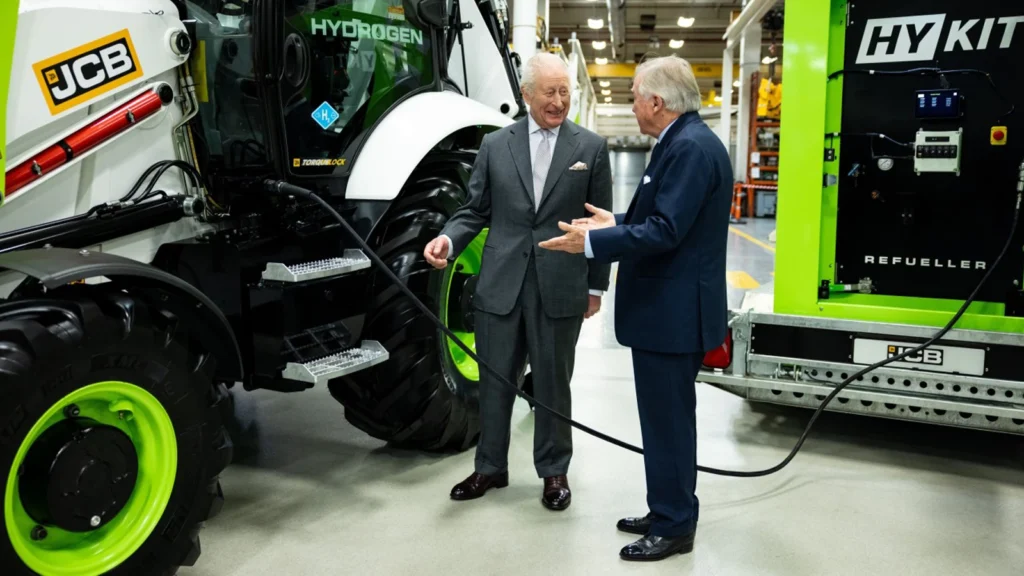 King Charles gives hydrogen diggers Royal blessing at JCB's 80th birthday