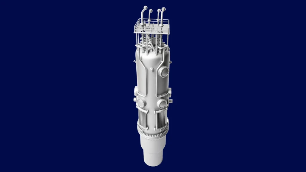 (Illustrative image: NuScale Power's SMR nuclear reactor)
