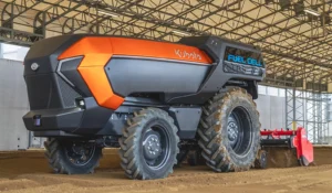 Kubota hydrogen fuel cell 100hp autonomous tractor. (Image: Kubota)