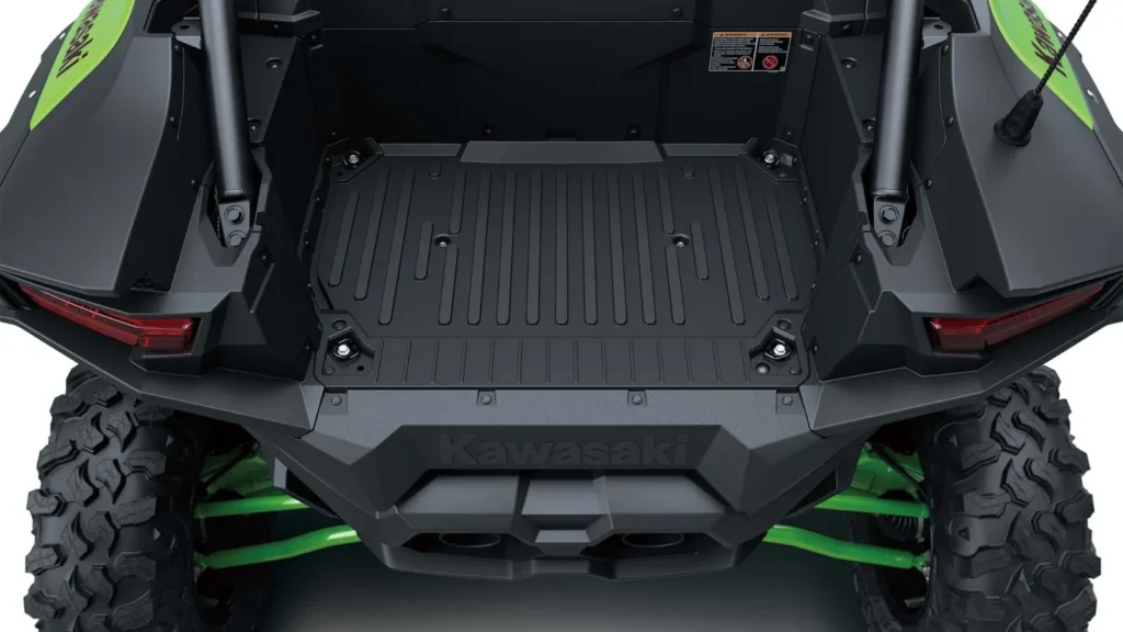 Rear cargo area of Kawasaki Teryx H2 hydrogen off-road vehicle