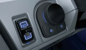 Illuminated control switches and dials in Kawasaki Teryx H2 cockpit