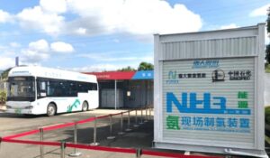 Ammonia-to-hydrogen refuelling station in China operated by Sinopec and Fuda Zijin Hydrogen Energy
