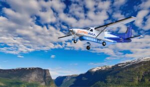 Cessna Caravan aircraft with ZeroAvia’s ZA600 hydrogen-electric engines (Image: ZeroAvia)