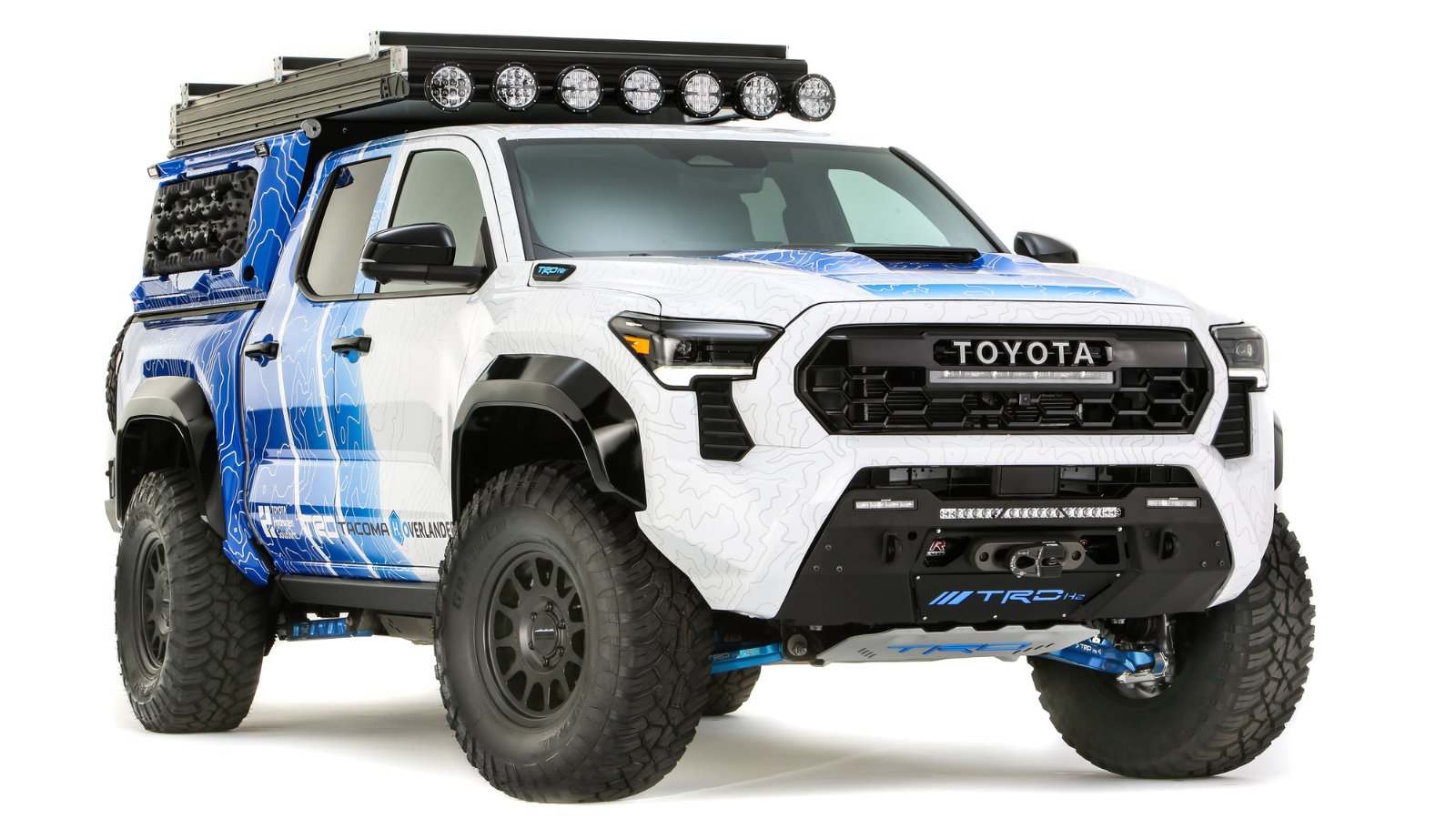 Toyota’s Hydrogen Tacoma H2-Overlander concept can power an EV, purify water, and still go anywhere